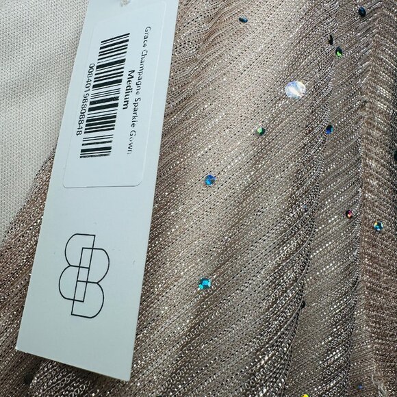 Baltic Born Grace Sparkle Gown Dress in Champagne Medium - NWT - Picture 13 of 15